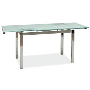 Стол обеденный SIGNAL GD017 белый/хром 110-170/74